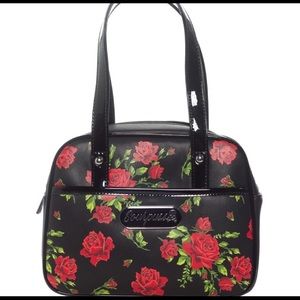 Sourpuss Rose Mini Bowler Purse Bag